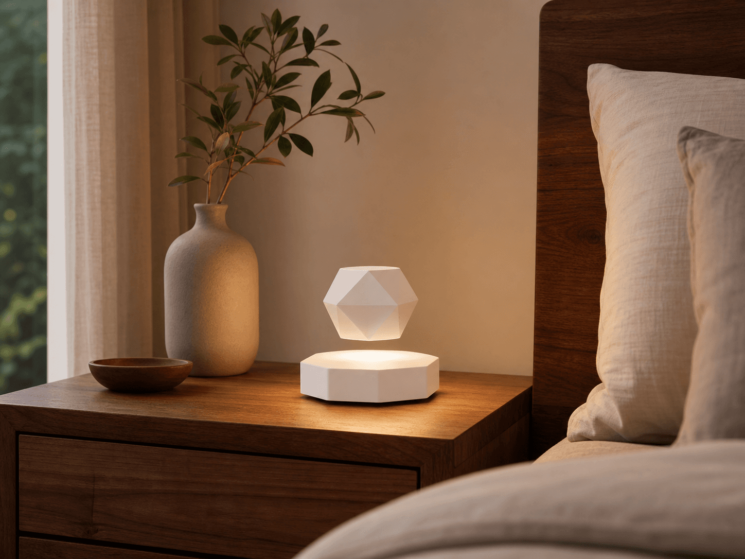 Floating Geometric Night Light | Anti-Gravity Lamp product image