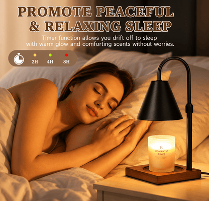 Candle Warmer Lamp with Timer & Dimmer – Adjustable Height - Lumière HomeHome Decor