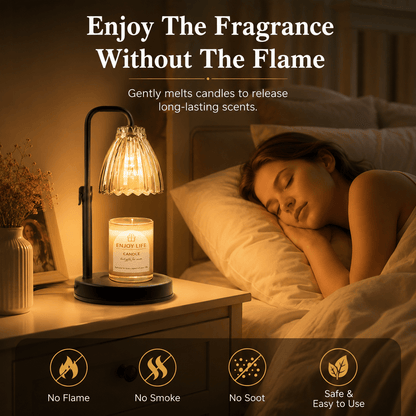 Candle Warmer Lamp with Timer & Dimmer – Adjustable Height - Lumière HomeHome Decor