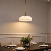 Gold Glass Pendant Light – 1 - Light Minimalist Ceiling Lamp - Lumière HomePendant Light